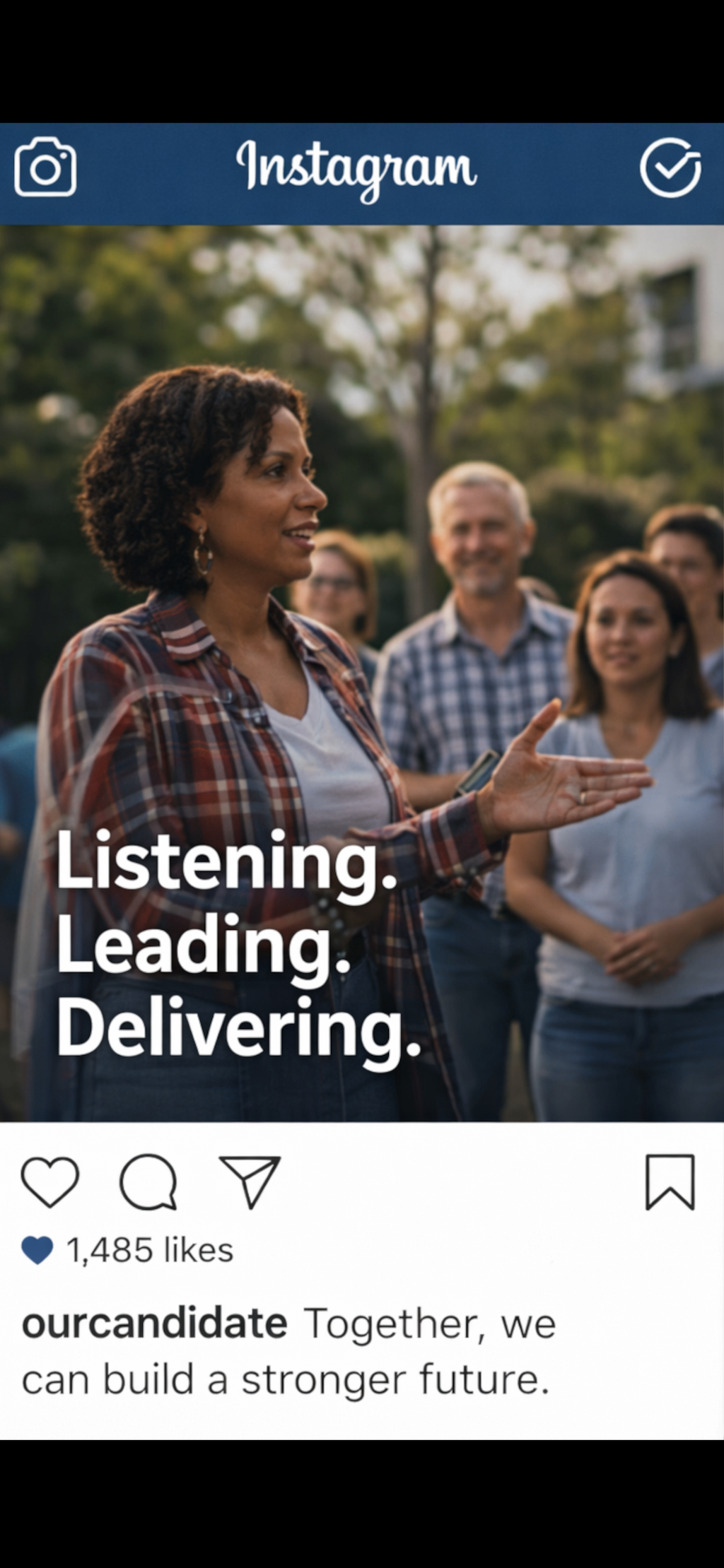 Instagram-style campaign content mockup