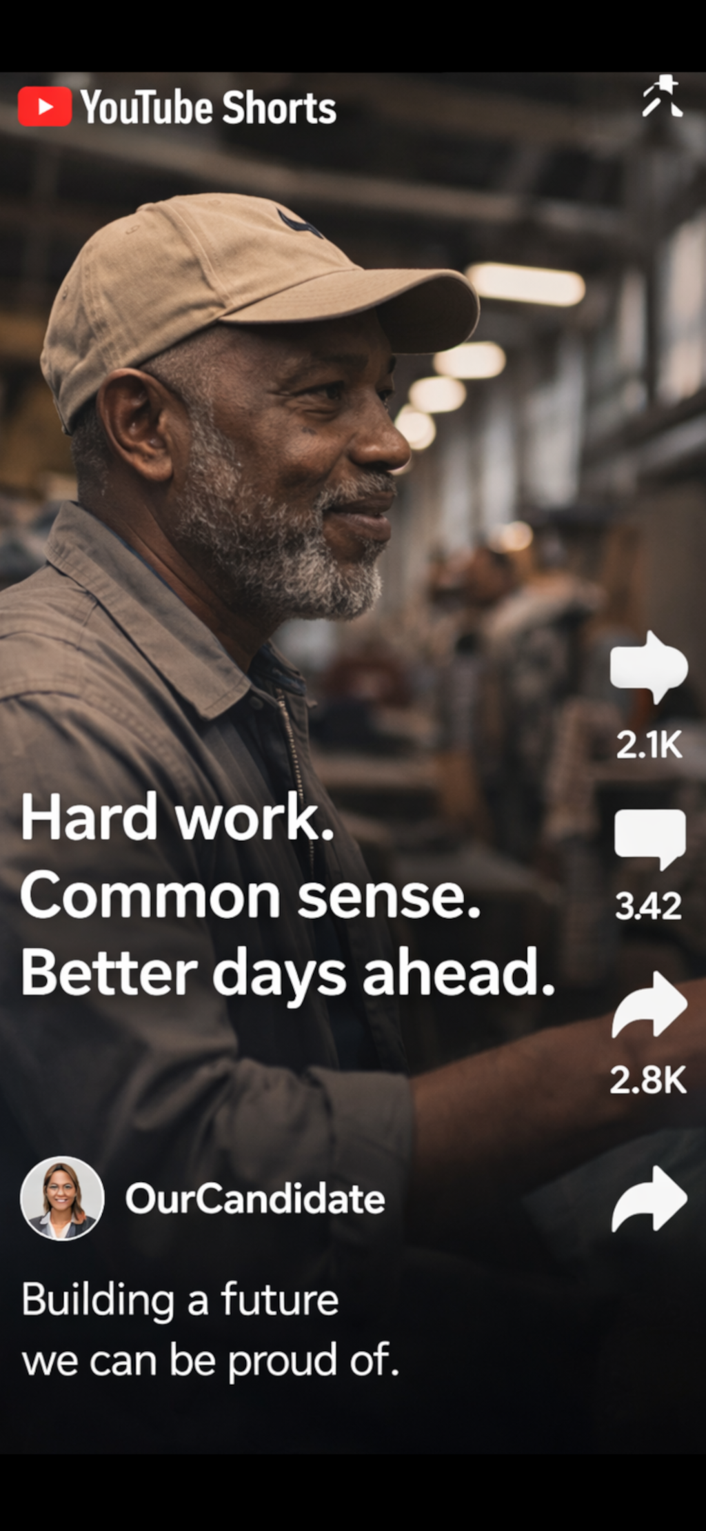 YouTube Shorts-style campaign content mockup
